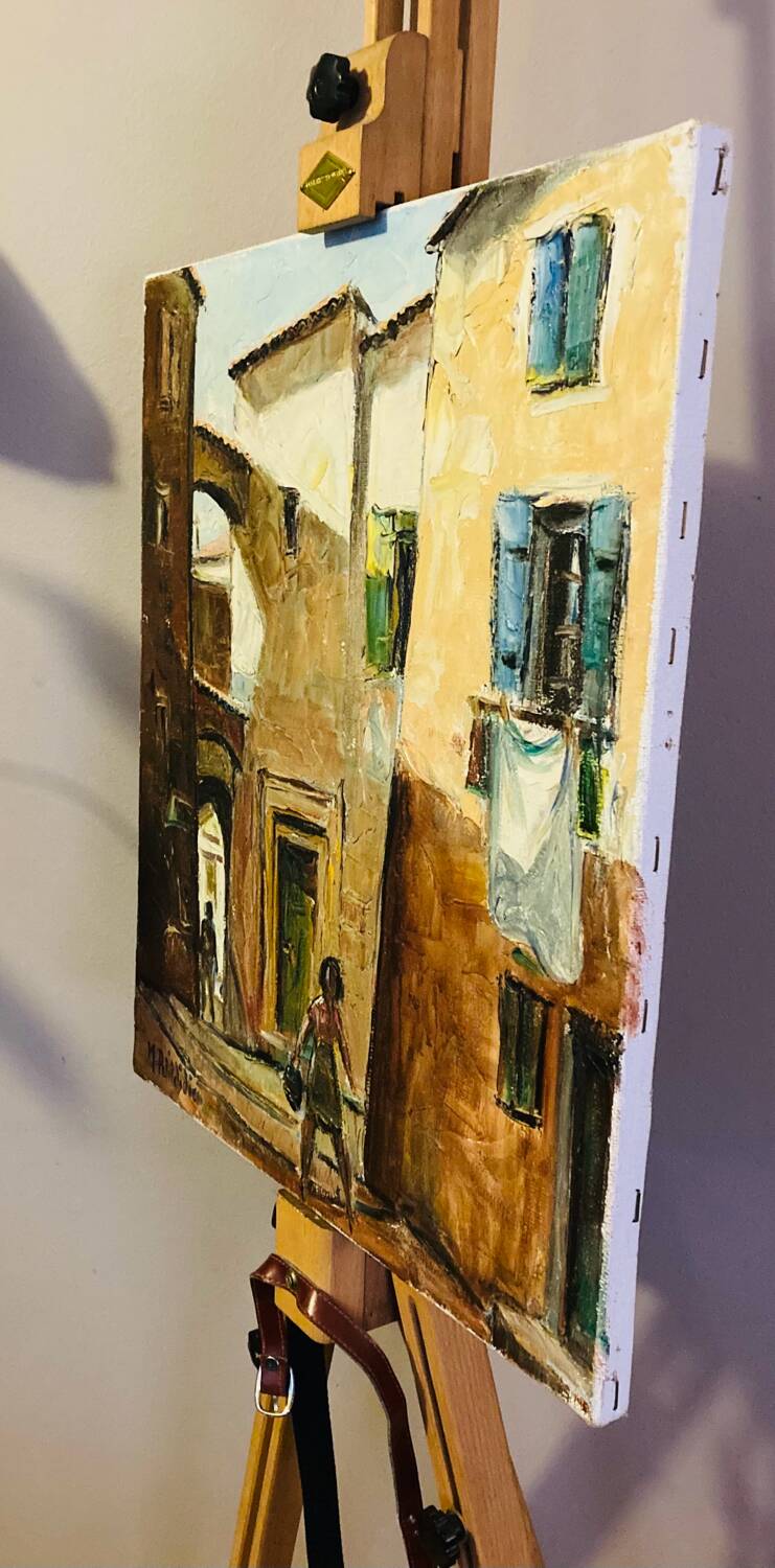 Tableau huile sur toile époque milieu XXe signée M.Petitdidier