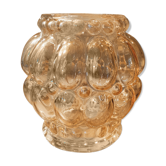 Tulipe en verre doré irisé