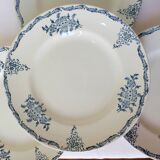4 flat ironstone plates from St Amand