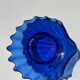 Blue glass shell salad bowl
