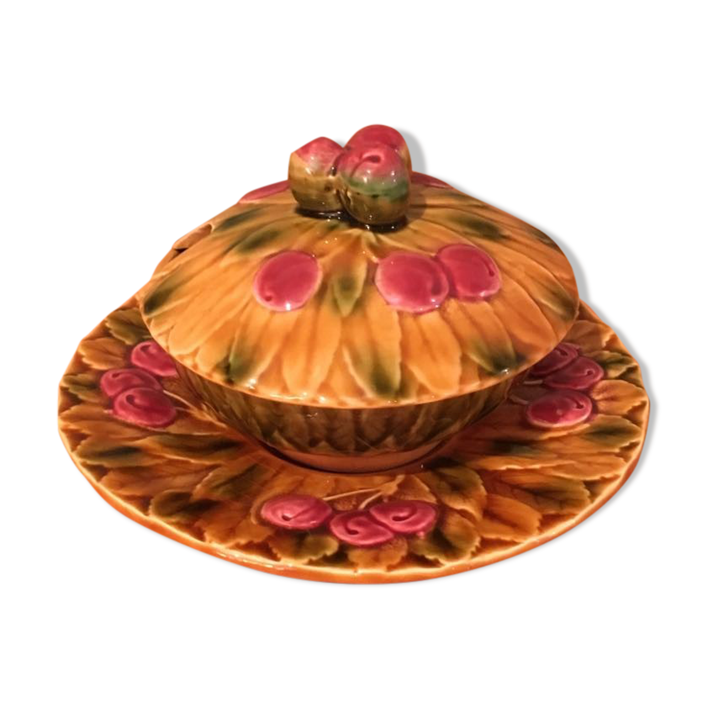 Jam in slip, Sarreguemines earthenware