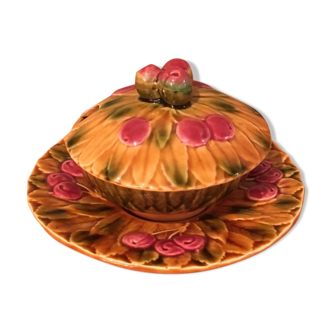 Jam in slip, Sarreguemines earthenware