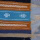 Carpet kilim orange blue white handmade, 120x65cm