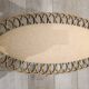 Vintage 1960s oval rattan mirror