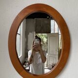 Oval cherry mirror