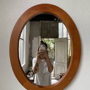 Oval cherry mirror