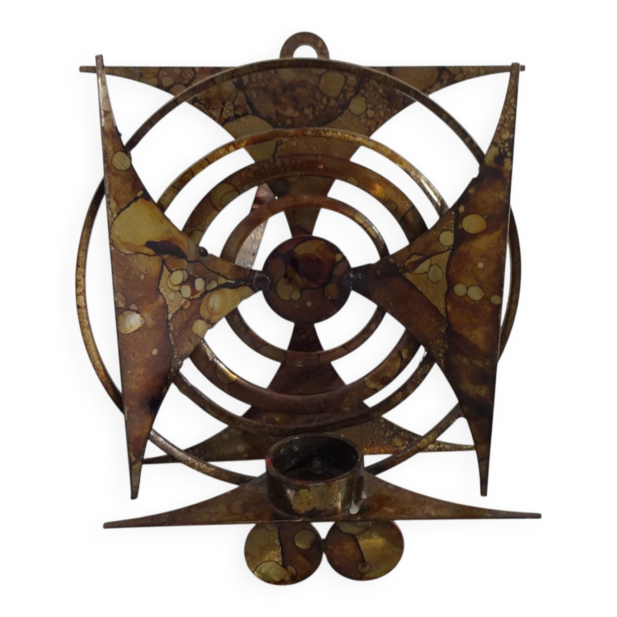 Brutalist Iron Candleholder by Henrik Horst, 1960s