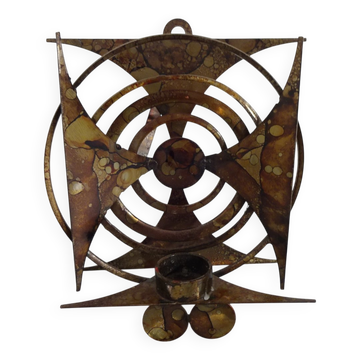Brutalist Iron Candleholder by Henrik Horst, 1960s