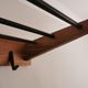 Minimalist wall coat rack wood and iron 60s