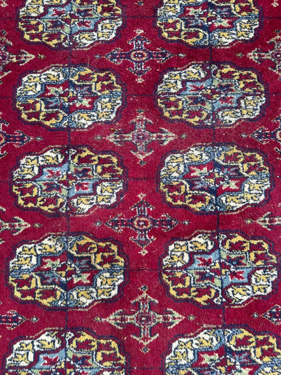 Bokhara red burgundy industrial wool Persian carpet 200x300cm