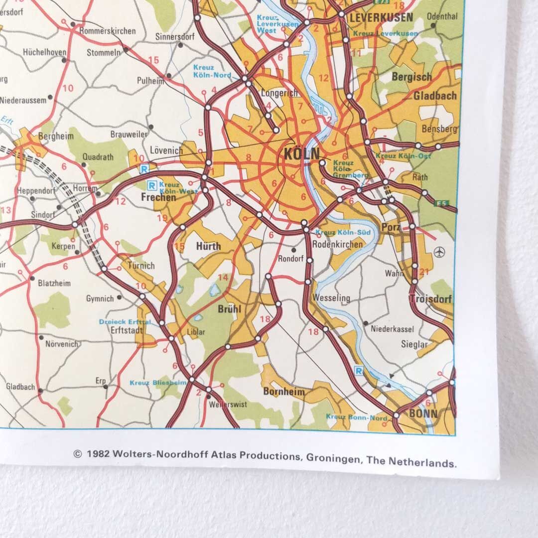 Vintage map Netherlands Amsterdam