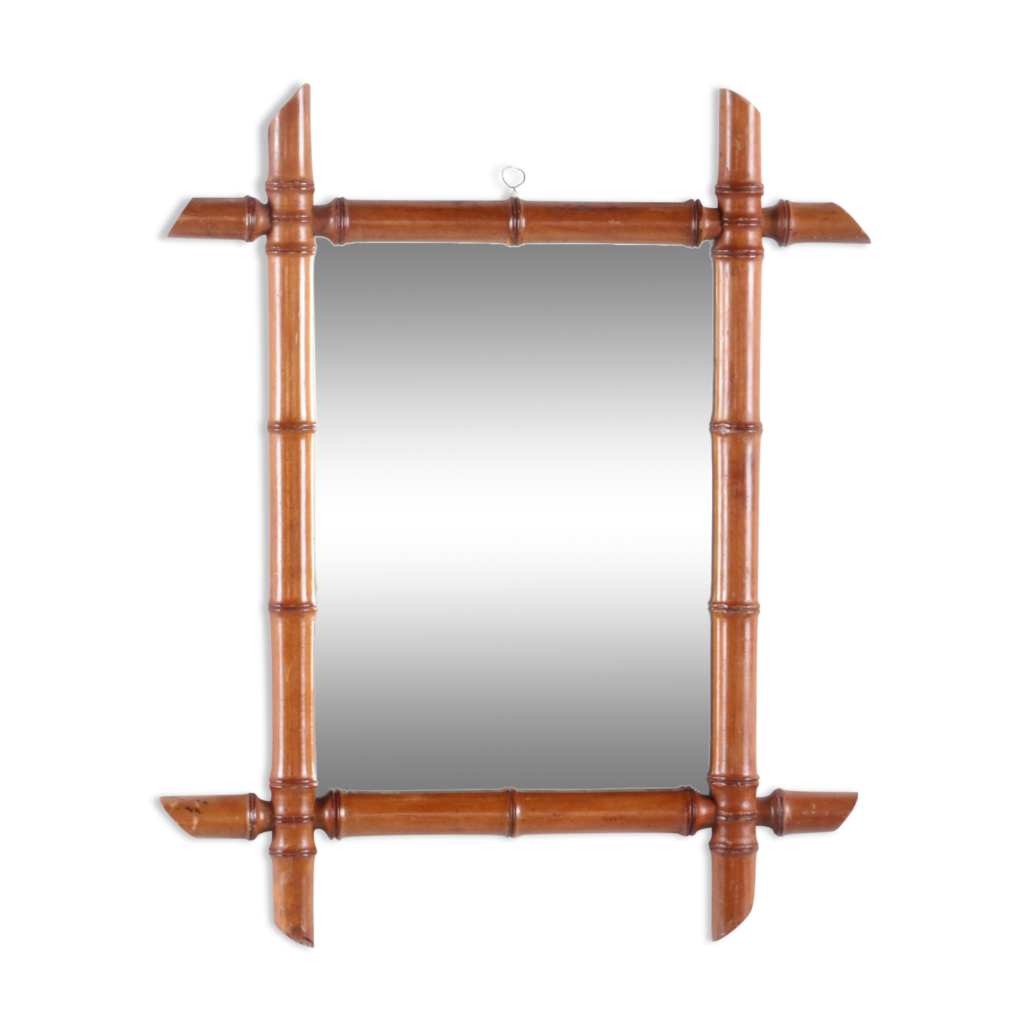Vintage beautiful french bamboo mirror