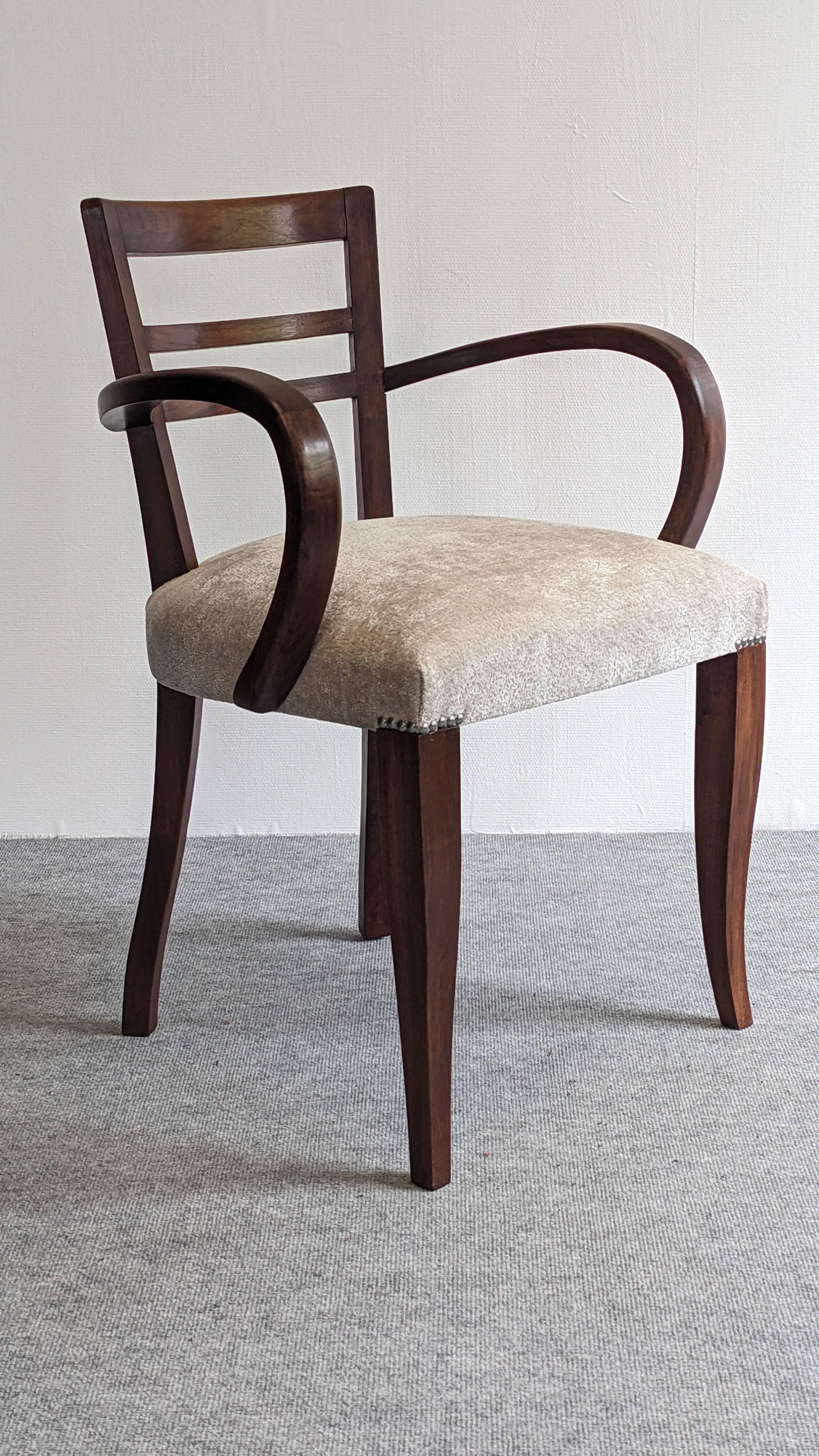 Modernist bridge armchair from the 30s/40s