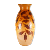 Vase ancien de "belval" en pâte de verre,  h. 30cm