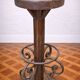 Tabouret d’atelier ancien bois et fer forgé – H 82 cm