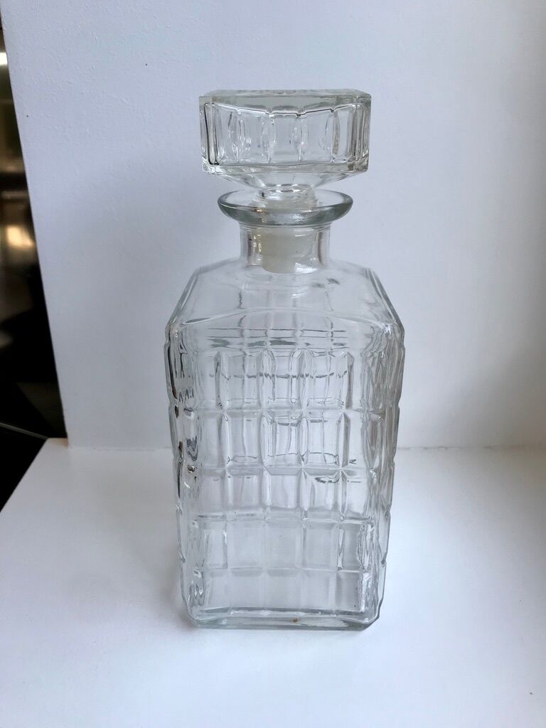 70s glass whisky decanter