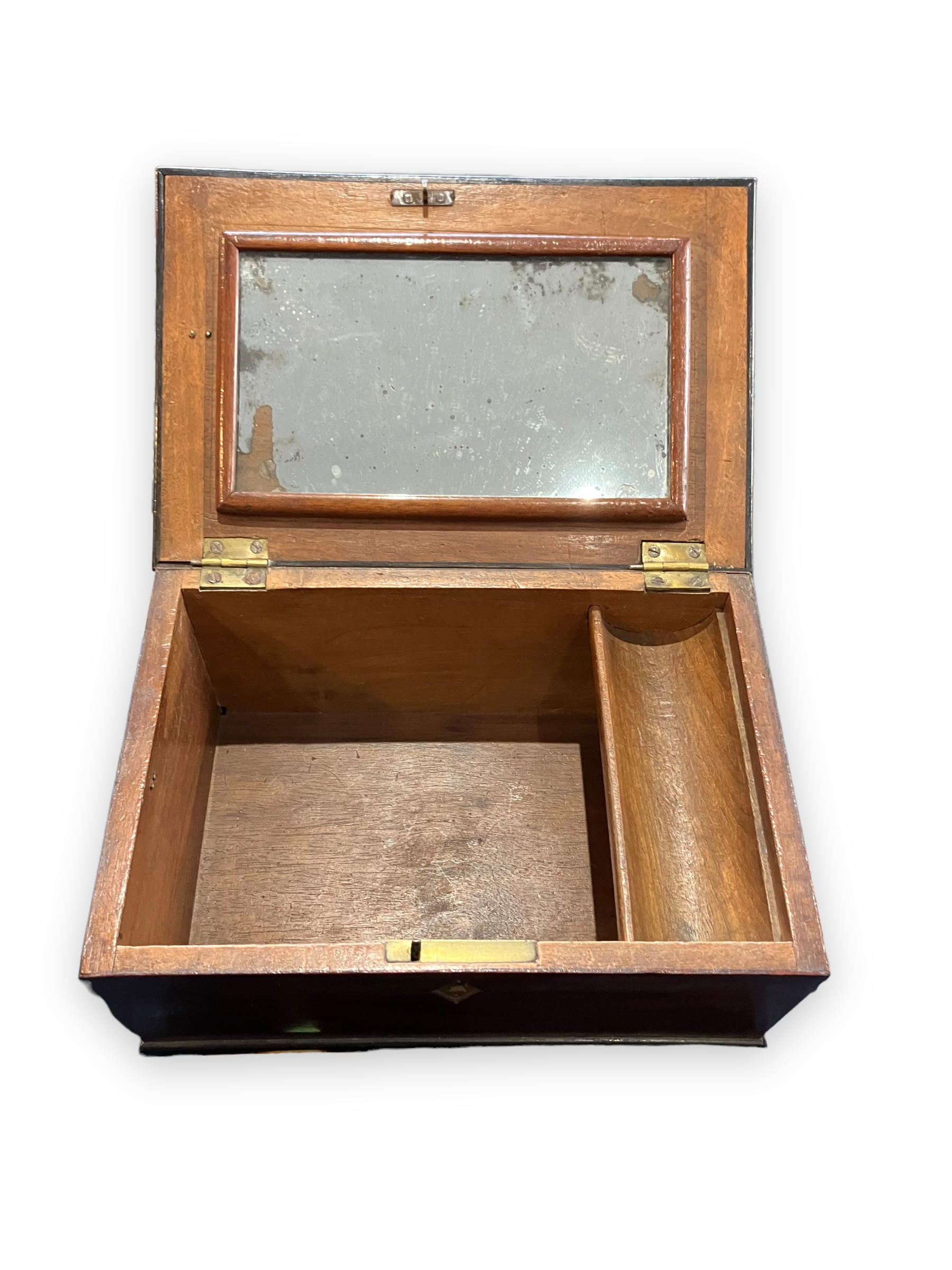 Jewel box in veneer and velvet wood