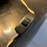 Vintage stoneware lamp and wool lampshade