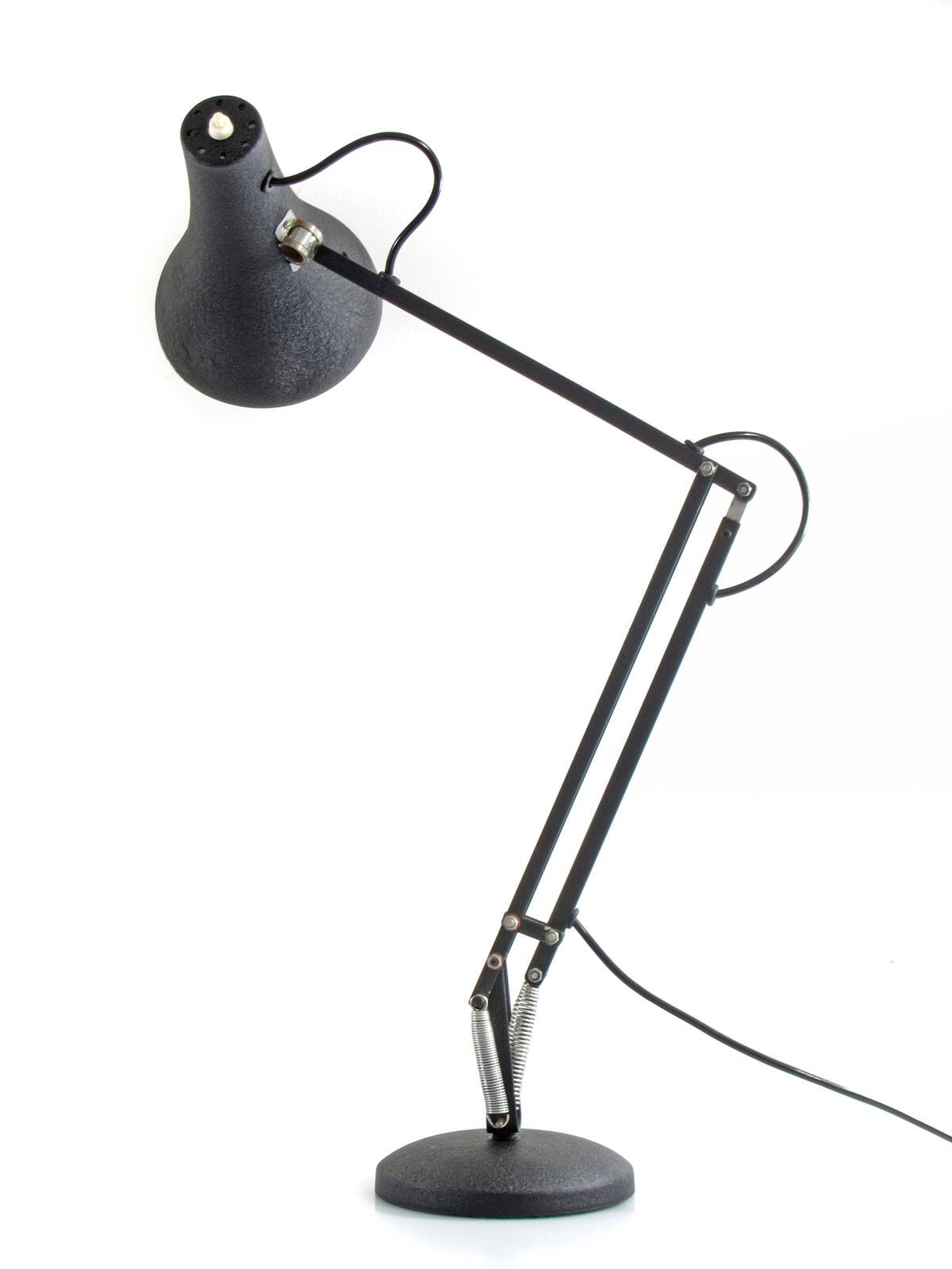 Adjustable vintage Anglepoise desk lamp – Black with rare textured finish