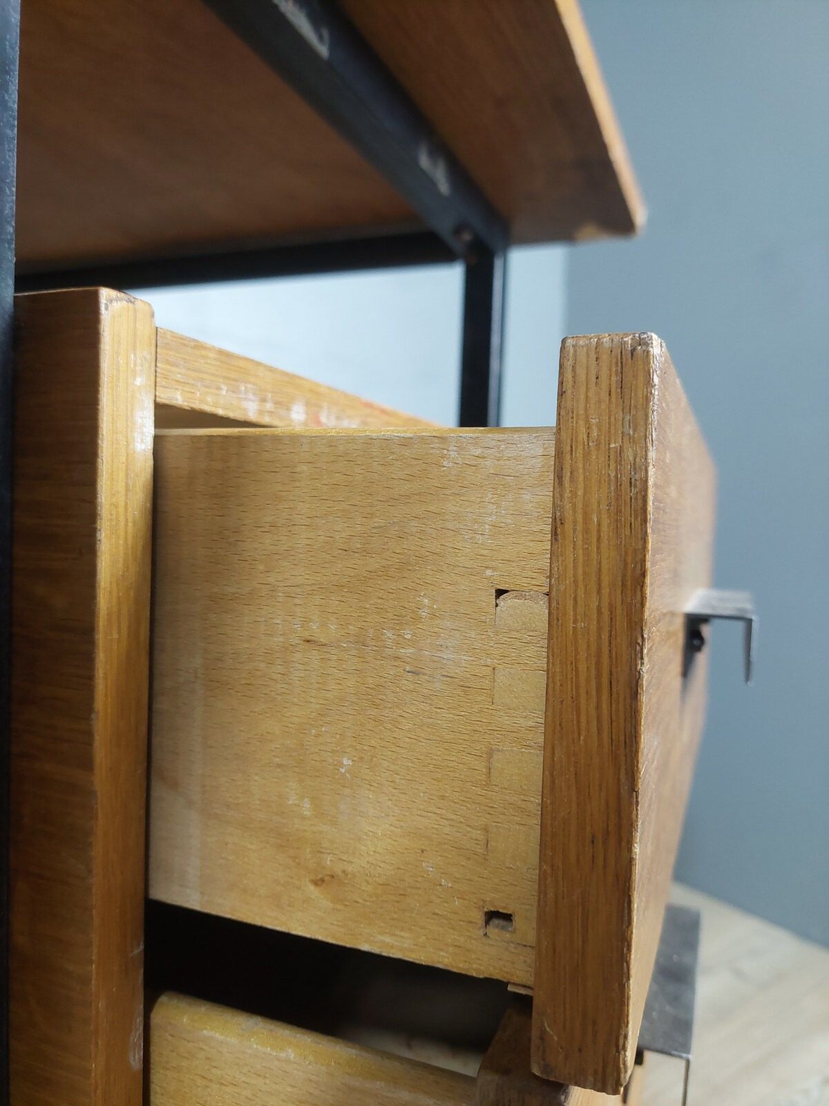 Vintage wood and iron desk