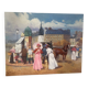 Scène de ville école espagnole du XXEME siècle