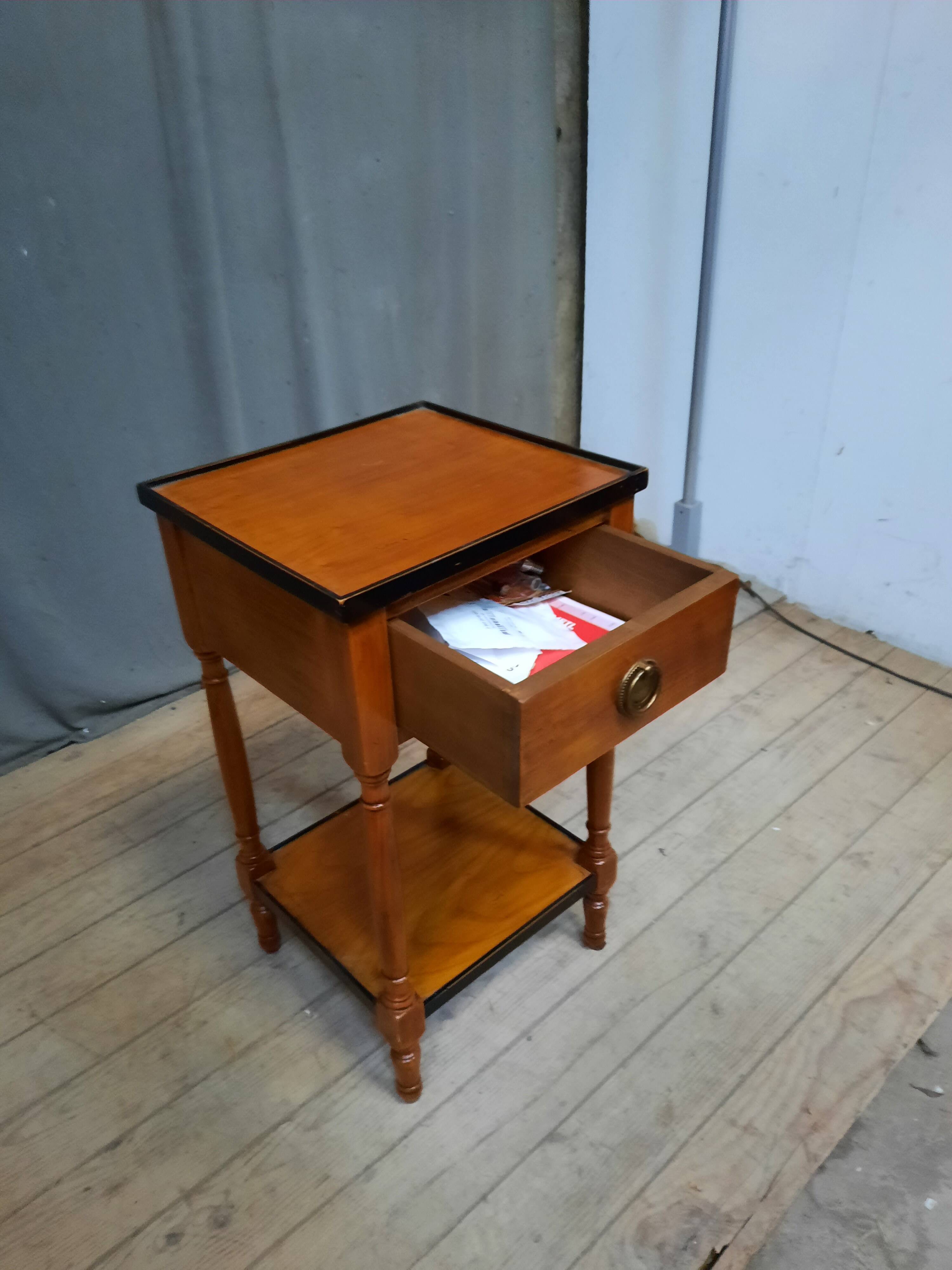 Cherry wood bedside table