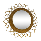 Rattan sun mirror