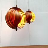 Mid-Century Teak Moon Lamps, 1960s, set of 2