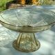 Old fruit bowl and smoked glass compotier