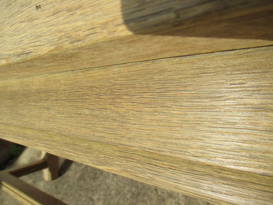 Farm table in washed oak