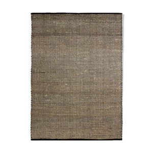 Tapis en jute et coton noir 120