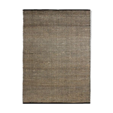 Tapis en jute et coton noir 120 x 170 cm