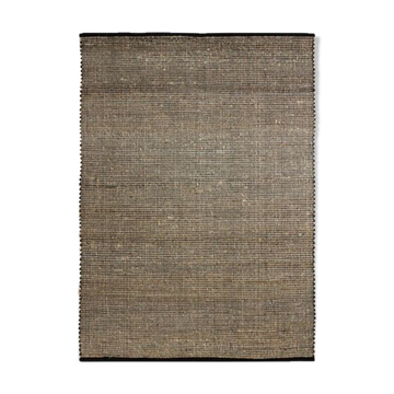 Black jute and cotton rug 120 x 170 cm