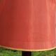 Floor lamp with shelf of the 40s/50s in beech lampshade red fabric