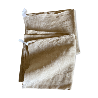 Set of 2 tea towels of hemp canvas 19th reserve linen