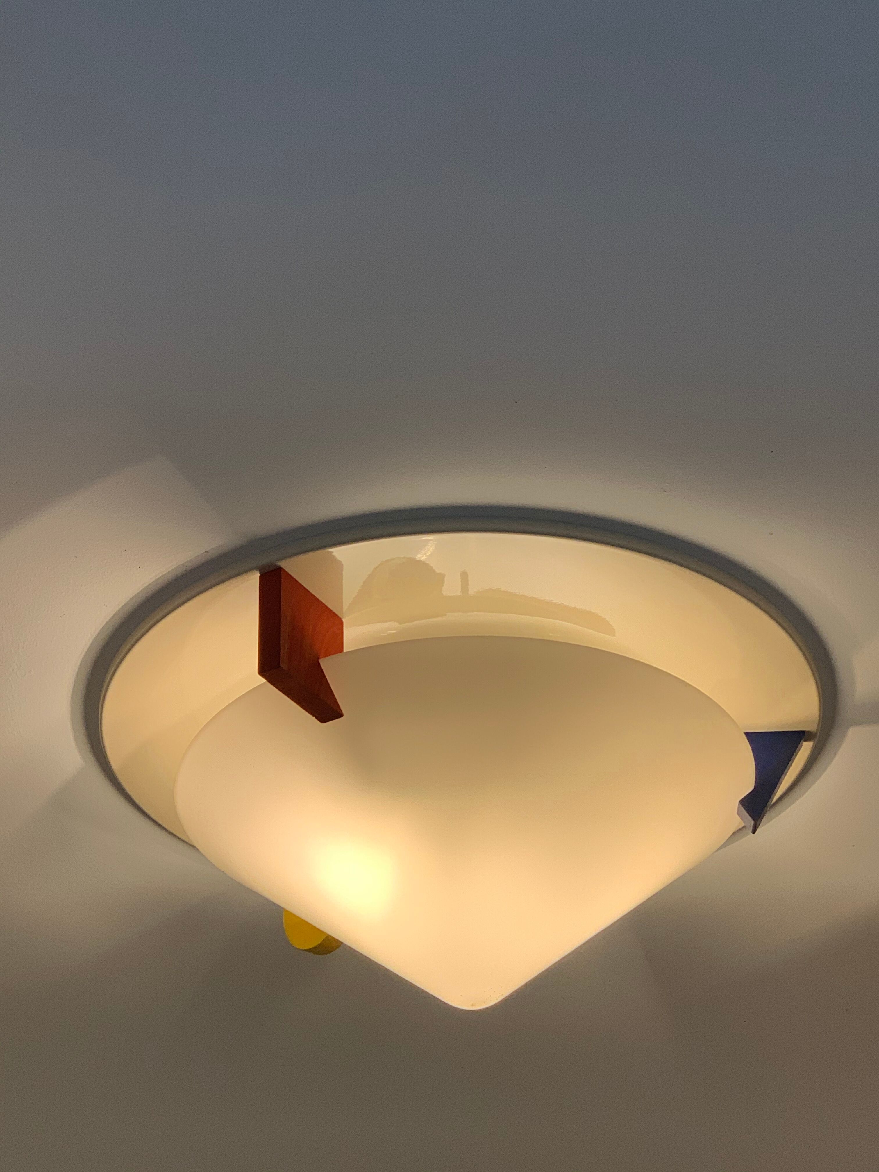 Primary color ceiling lamp, Ikea, 1980