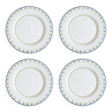 Set of 4 hand-painted ceramic dinner plates