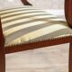 Set of Armchairs in Classicizing Forms in Striped Upholstery, 1990s