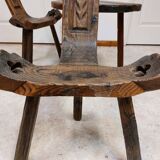 Coffee set coffee table and tripod low chairs - Spanish brutalist design - 1950s