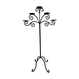 Black metal candlestick