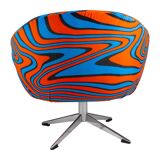 Orange and Blue 70s Psychedelic C14 Cocktail Chair