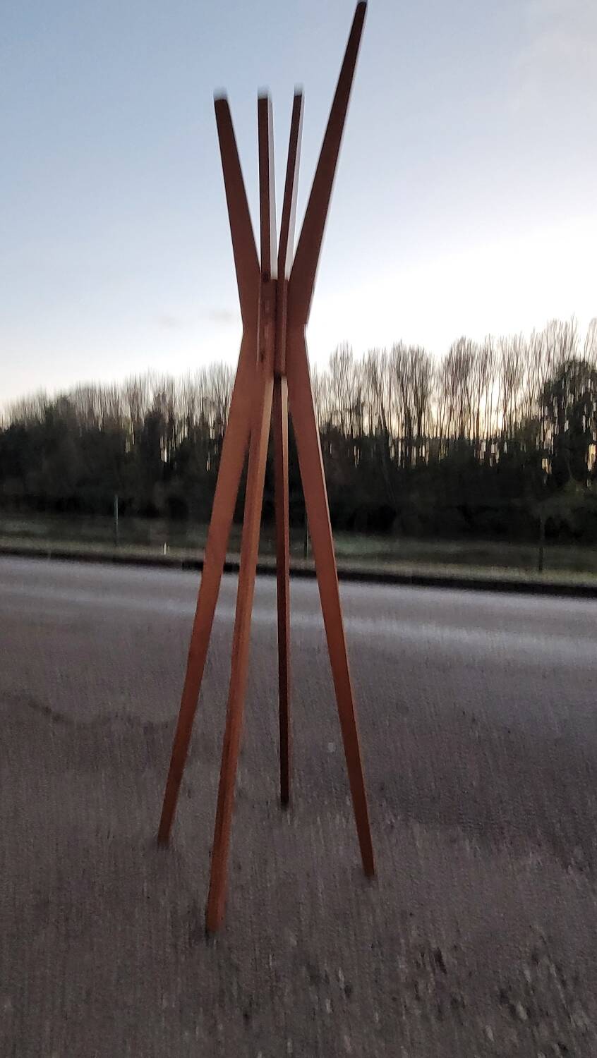 Designer wooden coat rack