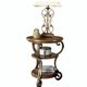 Traditional Dark Brown End Table with 3 Fixed Shelves