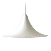 Suspension tulipe en métal blanche massive, design 1970