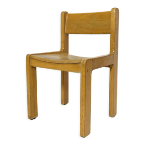 Chaise pour enfant tout bois, 1960-1970.