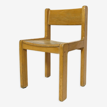 Children's chair all wood, 1960-1970.