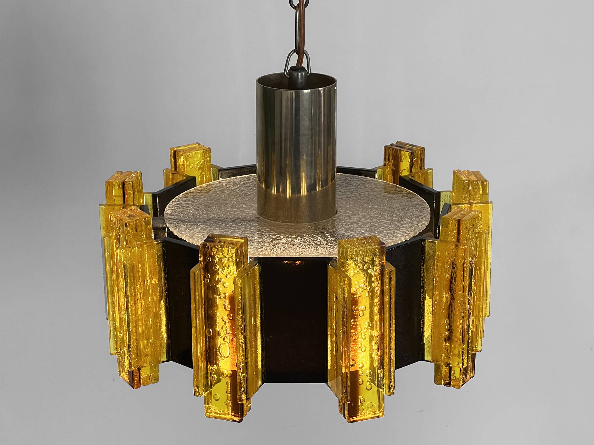 Acrylic pendant light/chandelier by Claus Bolby for CEBO Industri. Denmark 1960s