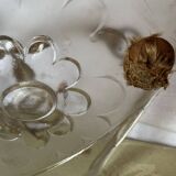 Art Deco glass press basin suspension signed Degue