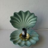 Ceramic shell lamp and opaline, 80s