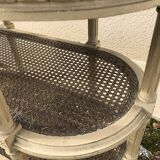 Wooden saddle on three shelves
